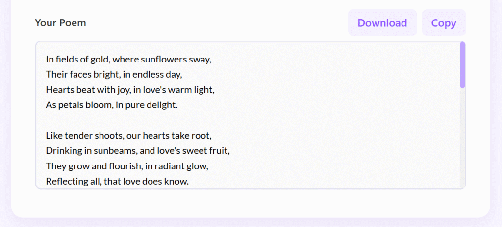 Ai poem generator